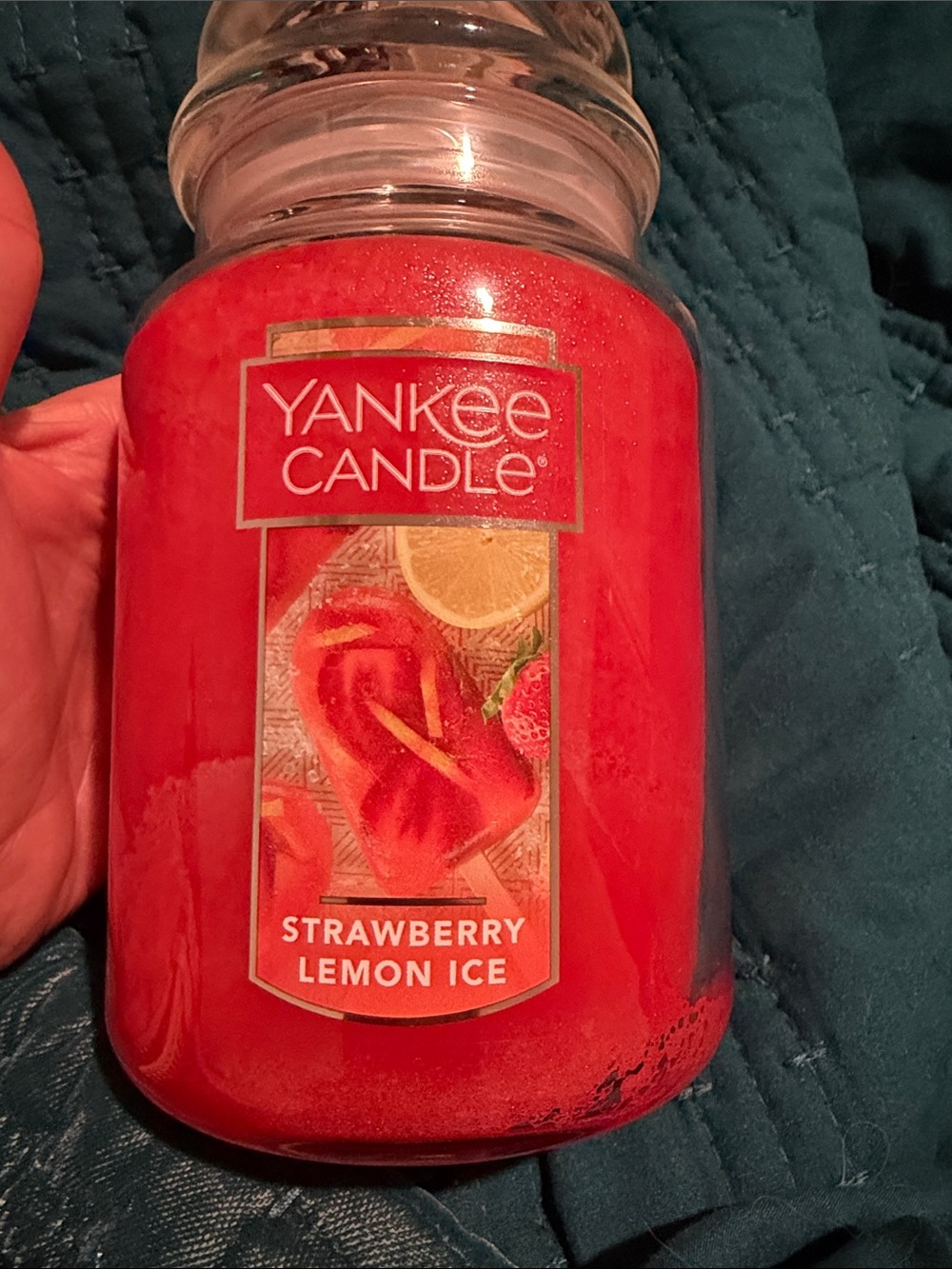 Yankee Candle Strawberry Lemon Ice Jar Candle - Red